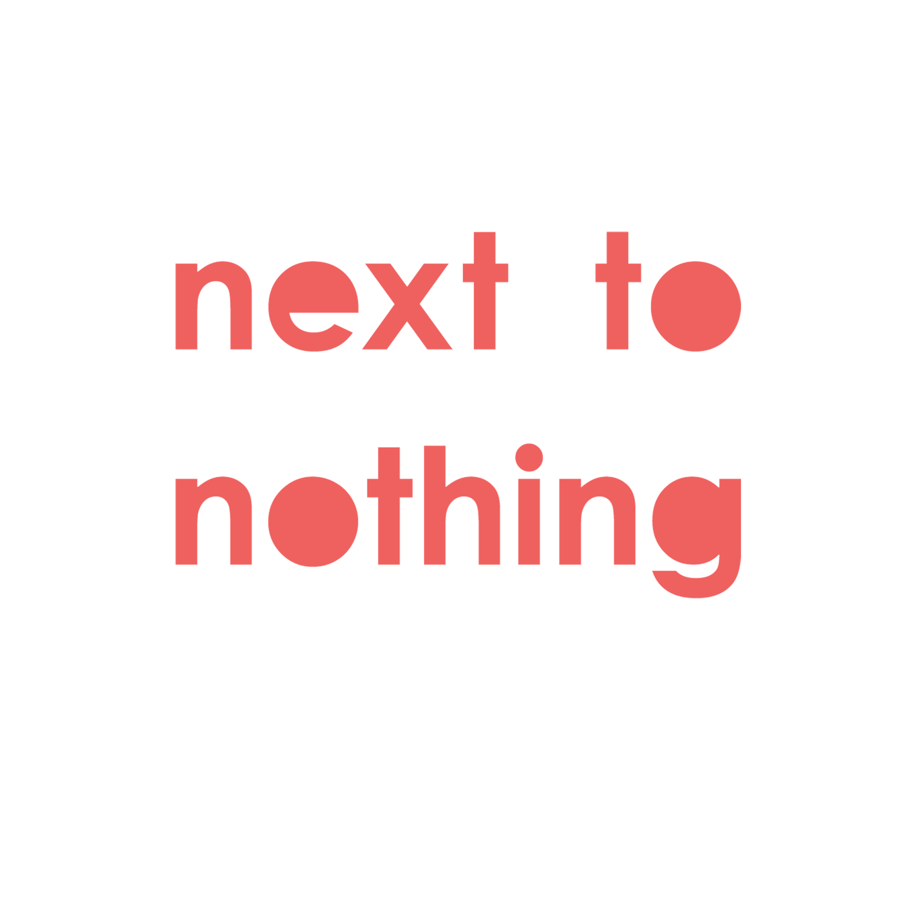 Next To Nothing by Linus Hunkeler Graphic Design Nicole Pfister